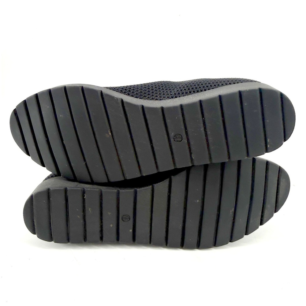 Eileen Fisher Knit Loafers Womens 7.5 Black New Stretch V-Neck Flats Comfort - Picture 8 of 8